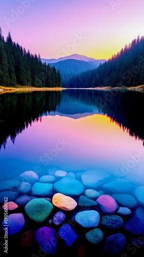 Landscape Peaceful Nature Mountains Lake Scenery