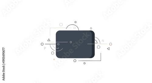 Vector smart home device or technology icon with geometric overlay effect, for app or website UI, isolated on transparent background, png
