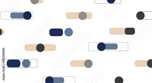 Vector capsule pills pattern, blue and beige medical capsules, for background or texture, Isolated on transparent background, png