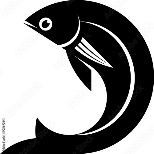 fish jumping vector illustration.
