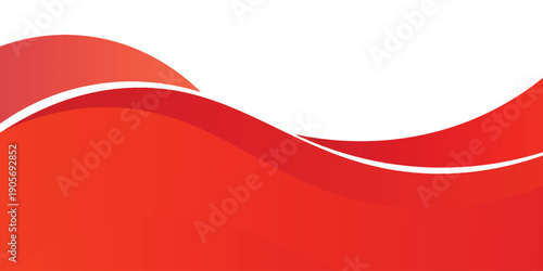 Vector red line background curve element with white space for text and message design, overlapping layers, vector