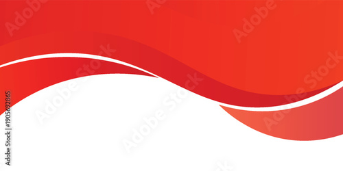 Vector red line background curve element with white space for text and message design, overlapping layers, vector