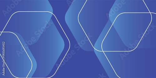 Blue geometric abstract background with overlap layer. Modern rounded square shapes creative design. Futuristic concept. Suit for cover, banner, brochure, business, header, website, presentation