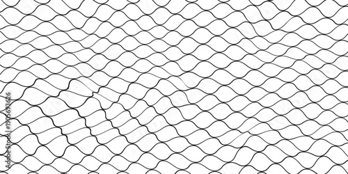 abstract black horizontal wave cross fence line pattern art.