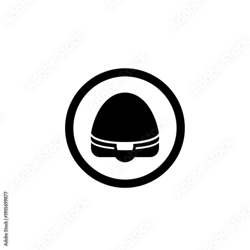 Silhouette of a Deployed Airbag Symbol Vector Safety Icon for Automotive Dashboard and Warning Signs