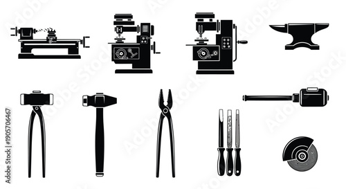 Blacksmith Tools Vector Icons