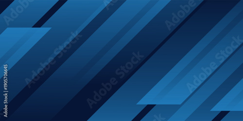 Abstract blue banner design vector, dynamic sporty horizontal background template for media promotion or web banner