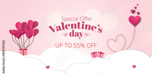 Happy Valentine's Day typography T-shirt design with a silhouette background hearts love