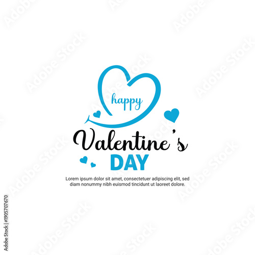 Happy Valentine's Day typography T-shirt design with a silhouette background hearts love