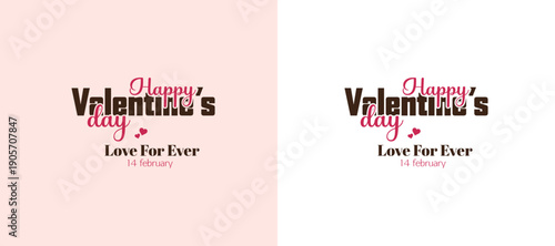 Happy Valentine's Day typography T-shirt design with a silhouette background hearts love