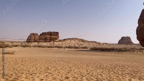 Tomb of Lihyan, son of Kuza. Also known as Qasr Al Farid or 'The Lonely Castle', is a well-known and iconic tomb in Mada'in Salih (Madain Saleh) in Hegra, Al Ula, Kingdom of Saudi Arabia