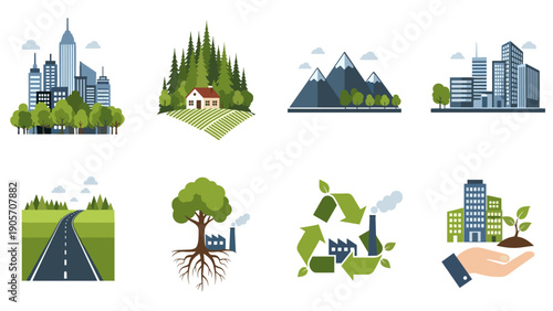 Sustainable Future: Harmonious Urban & Natural Landscape for a Greener Tomorrow