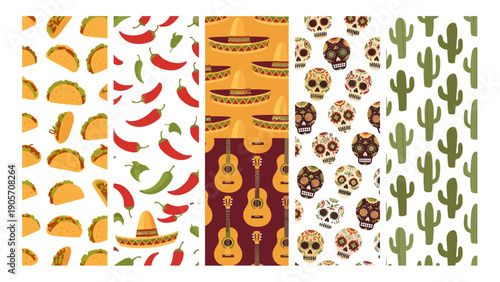 Cinco de Mayo Fiesta: Vibrant Mexican Culture Patterns for Celebration and Design