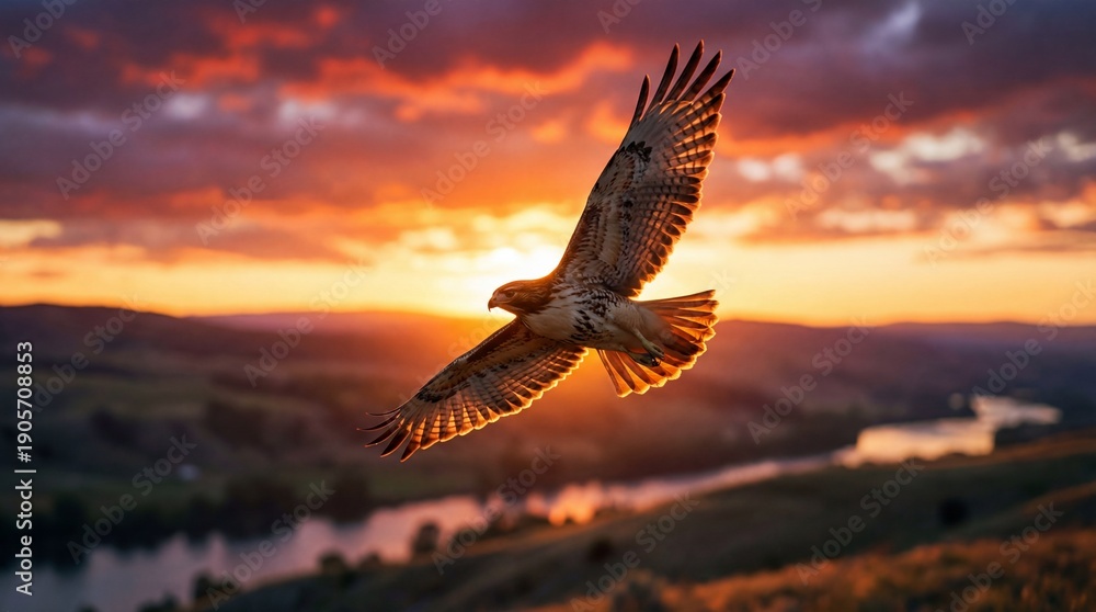 Naklejka premium eagle in flight