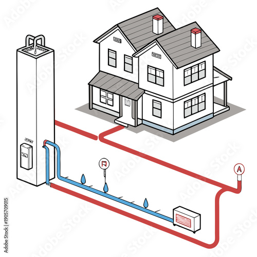 Gas pipeline infrastructure leading to home energy