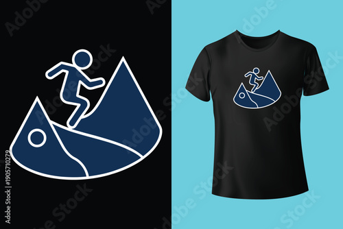 Penguin Snow Surfers T Shirt Design with Chill Vibes and Cool Slides Featuring Snowboard Riding Waves Vector Illustration Isolated on White Background