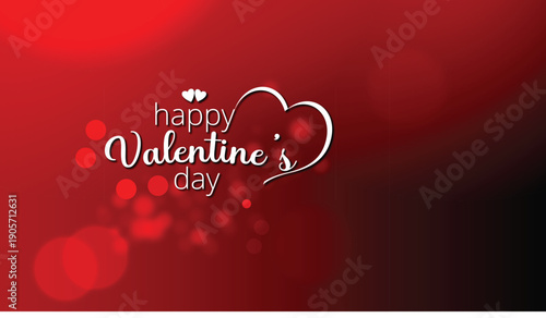 Happy Valentine's Day typography T-shirt design with a silhouette background hearts love