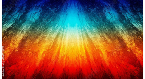Abstract vibrant rainbow burst with flowing colors and dynamic light effects.