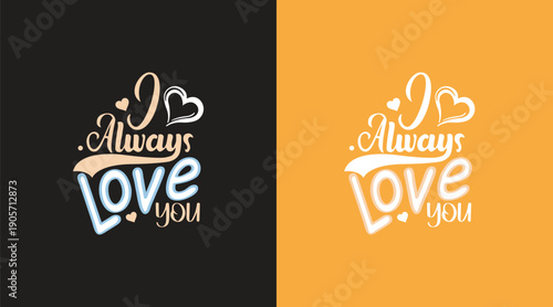 Happy Valentine's Day typography T-shirt design with a silhouette background hearts love