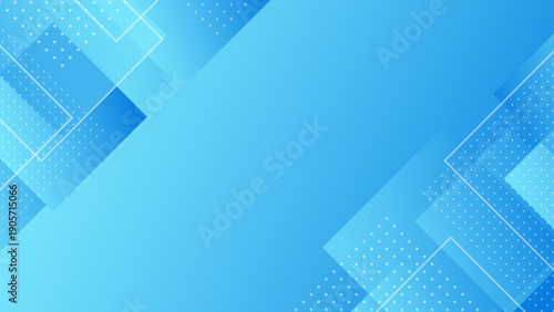 ビジネス、テクノロジー系の幾何学グラデーションのフレーム背景 水色	
