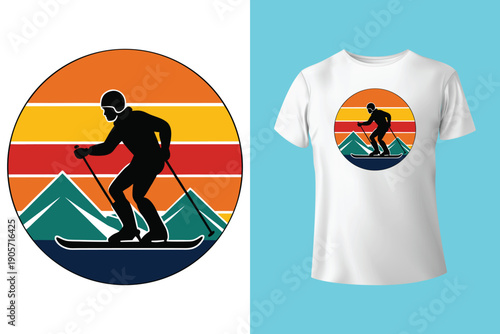 vintage cowboy illustration on a bucking bronco. Vintage rodeo artwork for t shirt print, poster