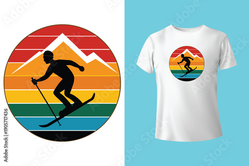 vintage cowboy illustration on a bucking bronco. Vintage rodeo artwork for t shirt print, poster