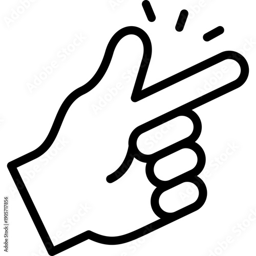 snap icon illustration design with outline