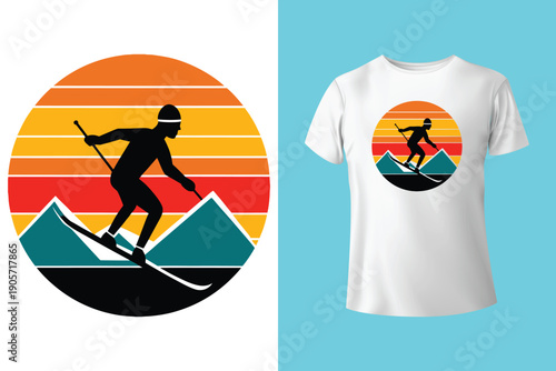 vintage cowboy illustration on a bucking bronco. Vintage rodeo artwork for t shirt print, poster