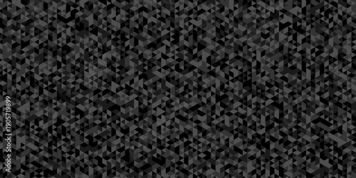 Vector black and gray poly triangle texture pattern paper design. minimal paper low polygon cubic design. geometric wall metal cube triangle wallpaper background.