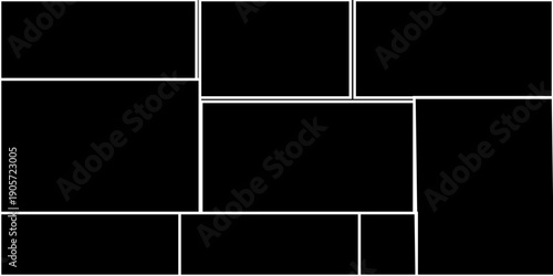 Mosaic collage pictures collection. Collage mood board grid template. Set of presentation backgrounds. Photo layout. Album Gallery banner vector illustration.eps,10