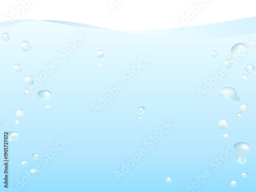 青色の揺らめく波の背景素材4：3