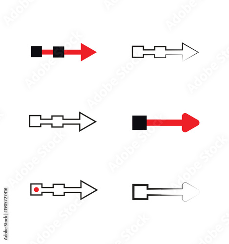 Modern Vector Arrow Set Minimalist Directional Icons for UI Design