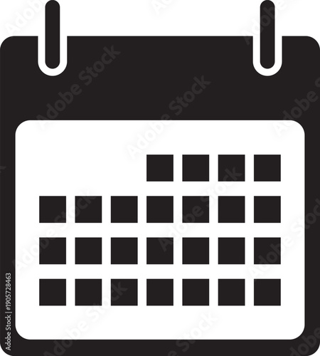 Calendar icon. One of set web icon
