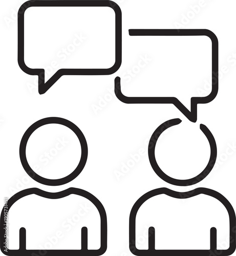 Effective Business Communication and Professional Dialogue Exchange Icon