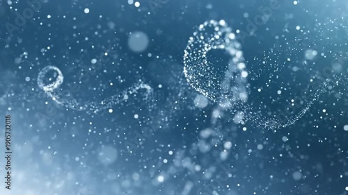 Wallpaper Mural Abstract Blue Background with Floating Particles and Bokeh. Torontodigital.ca