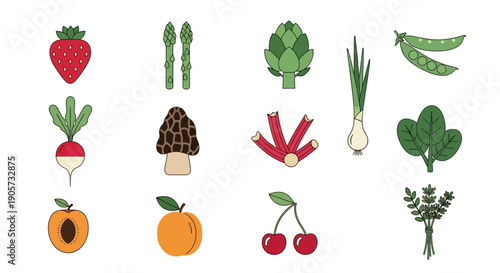 Collection of Various Fruits and Vegetables.