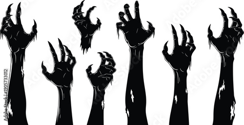 WebComprehensive Halloween Silhouette Mega Collection Featuring Walking Zombies, Skeletons, Spooky Ghosts, Scarecrow, Graveyard Scenes, Haunted Bare Trees, and Creepy Reaching Monster Hands 