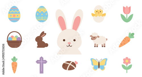 Easter Bunny and Symbols Collection.