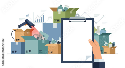 Optimized Warehouse Management Streamlining Supply Chain Logistics, Inventory Control, and Order Fulfillment with Digital Tracking and Checklists