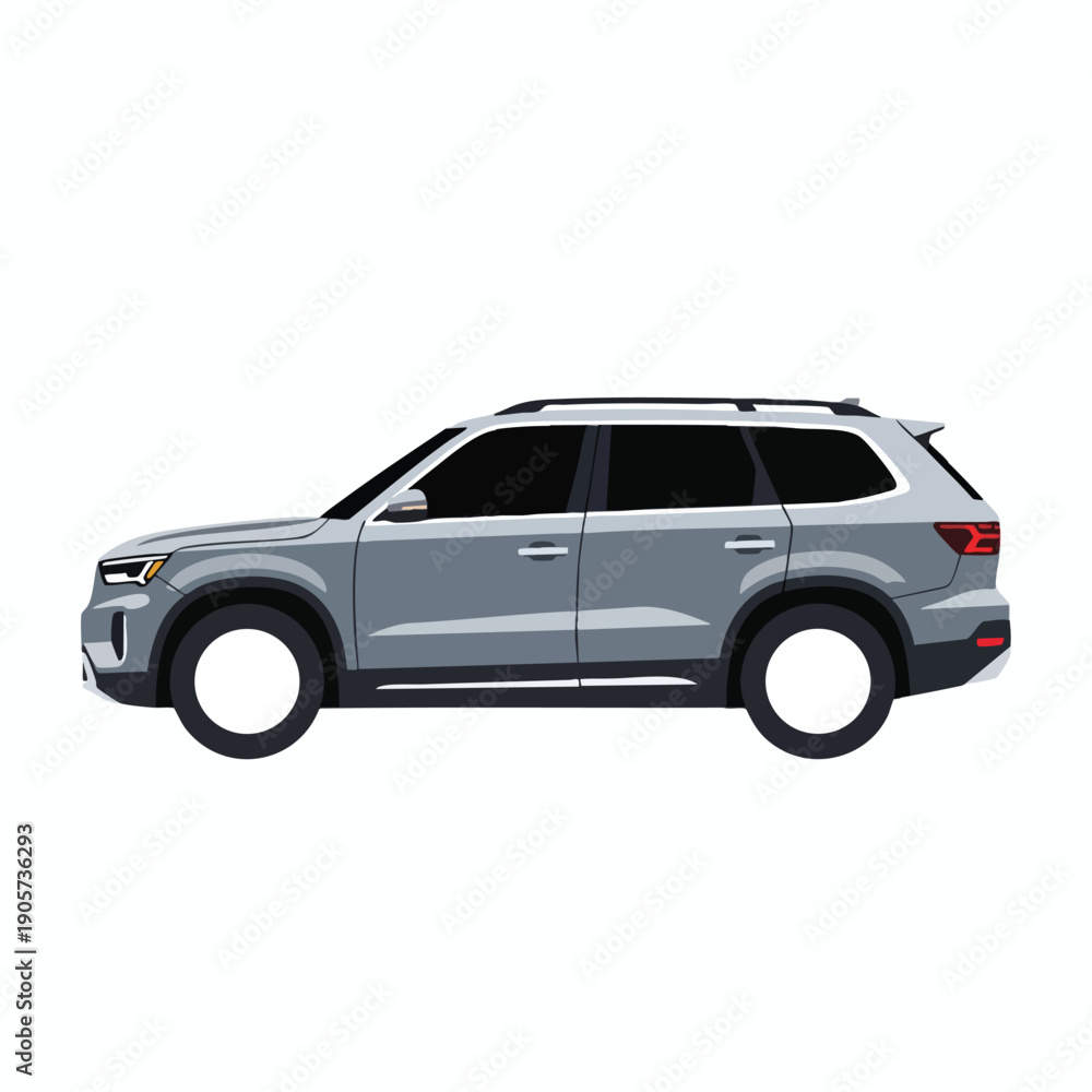 Fototapeta premium Modern SUV Vehicle Side Profile for Travel and Adventure