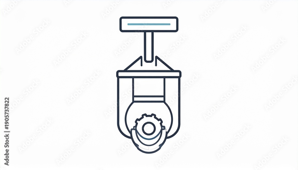 Obraz premium Security camera icon isolated on white background vector surveillance illustration