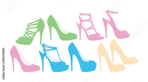 A set of stylish high heels for ladies  Perfect for any occasion!  Elevate your look with these chic shoes