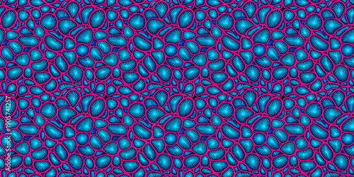 Wallpaper Mural Vibrant marine seamless pattern, bioluminescent coral, abstract shapes, perfect for textiles, wallpaper, ocean designs, and creative backgrounds Torontodigital.ca