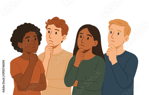 Diverse group thinking together with curiosity and thoughtfulness