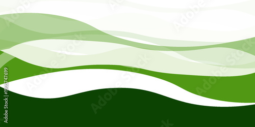 Modern green wave background  Vector green line background curve element with white space for text and message abstract simple art