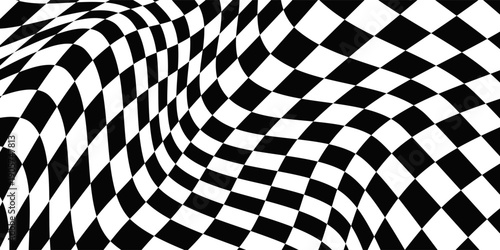 Abstract black and white checkered pattern  Checkerboard seamless pattern art modern abstract