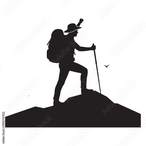 Mountain Climber Backpacker Graphic Design