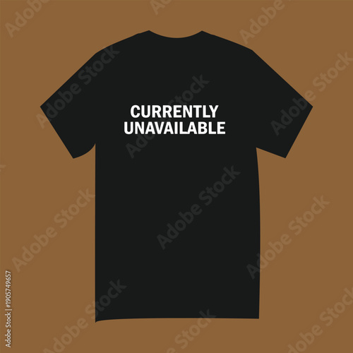 Currently Unavailable Ironic Black Graphic T-Shirt
