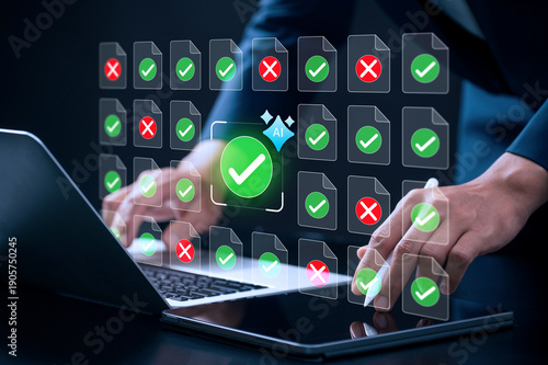 фотографія AI document approval and reject detection system