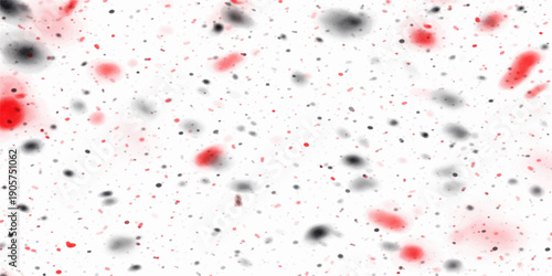 Red blood cells flowing across a red paint background create a liquid watercolor texture with a splash of grunge art and heart design for a Valentine backdrop pattern